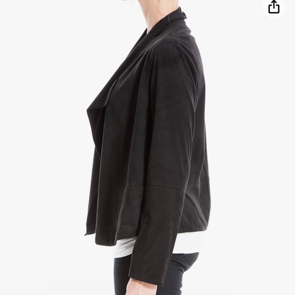 NWT Max Studio Women's Faux Suede Short Drape Jacket Size Large - Picture 4 of 7
